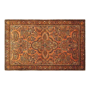 Antique Persian Sarouk Oriental Rug, in Small Size, with Intricate Floral Design