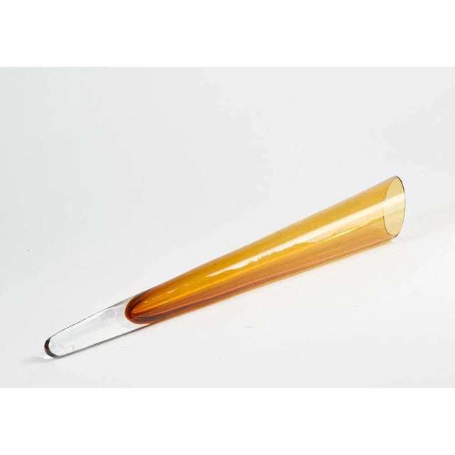 1980s Vintage Vase in Yellow Murano Glass, 1980s For Sale - Image 5 of 7