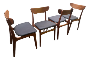Mid-Century Dining Chairs by Schienning & Elgaard for Randers Mobelfabrik, 1960s, Set of 4