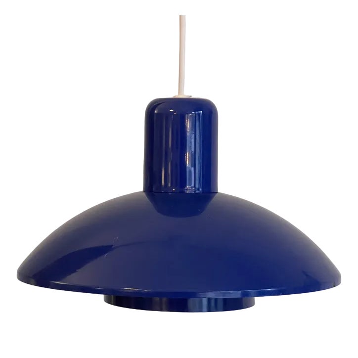Vintage Danish Blue Pendant Lamp, 1960s