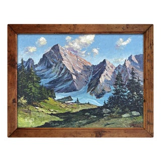 Anton Dembinski, Alpine Landscape, 20th Century, 1920s, Oil Painting For Sale