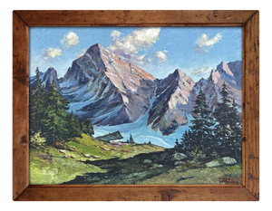 Anton Dembinski, Alpine Landscape, 20th Century, 1920s, Oil Painting