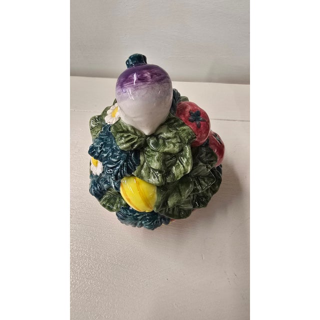 Ceramic Vintage Fitz and Floyd Vegetable Sugar and Creamer For Sale - Image 7 of 11