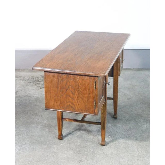 Oak Desk with Compartments, Early 1900s For Sale - Image 14 of 18