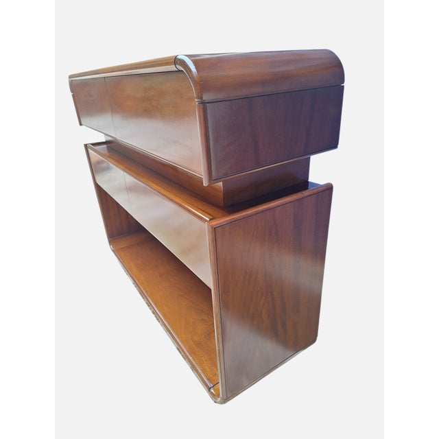 Brown Vintage Walnut Storage Unit with Drawers, Italy, 1970s For Sale - Image 8 of 10
