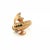 This authentic estate fish motif ring is crafted in solid 14k yellow gold and features a beautifully sculpted bypass...