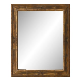 Vintage Art Nouveau Ornate Carved Wood Mirror For Sale