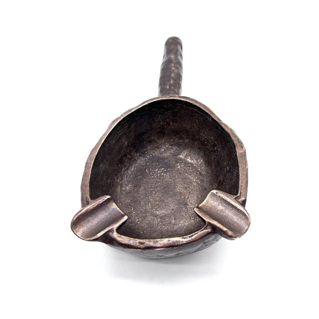 Copper Brutalist Bronze Ashtray with Handle by Heinrich Brockmeier, 1970s For Sale - Image 8 of 15