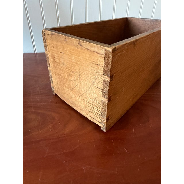 Farmhouse Antique Apothecary Drawer – Tunacetum Label – Original Hardware – Dovetail Construction – Primitive Pharmacy Storage For Sale - Image 3 of 13