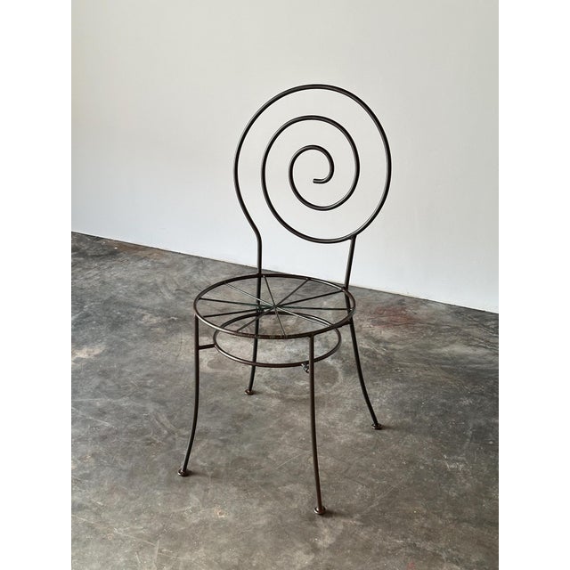 Spiral Iron Chairs in the Style of Luigi Serafini for Sawaya & Moroni, 1980s, Set of 6 For Sale - Image 12 of 18
