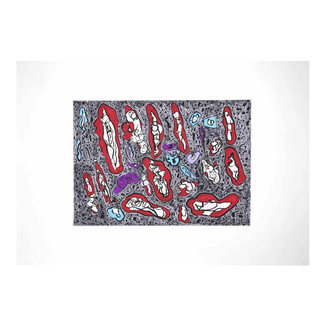 Maurizio Gracceva, Composition, Original Ink and Watercolor, 2010 For Sale