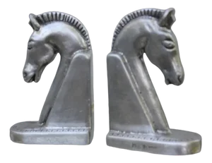 Etain 95 Horse Head Bookends, 1960s, Set of 2