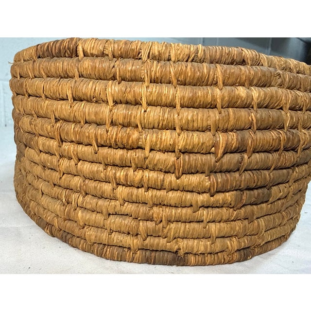 Antique 1800's Native American Comanche Eka Muda Hand Woven Wicker Basket Indian For Sale - Image 12 of 12