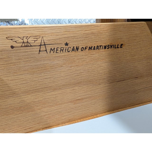 Coffee Vintage MCM American of Martinsville Solid Wood 9 Drawer Triple Dresser For Sale - Image 8 of 8