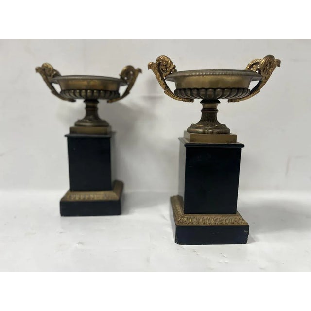 Napoleon III Bronze and Marble Mantelpiece Set, 1800s, Set of 3 For Sale - Image 11 of 16