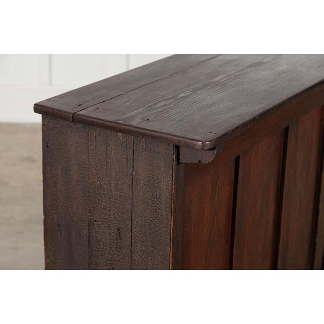 Large Antique English Scrumble Painted Pine Dresser Base, 1880 For Sale - Image 17 of 18