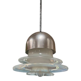 Carlo Nason for Mazzega Space Age Layered Glass Pendant Lamp, Italy 1960s For Sale