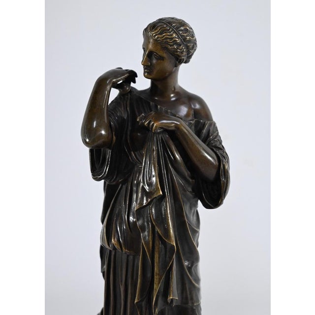 After Praxitèle, Diane de Gabies, 1800s, Bronze For Sale - Image 5 of 18