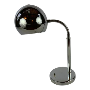 Mid-Century Chrome Desk Lamp With Bending Neck - Rewired