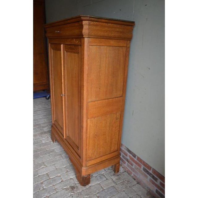 Wood Antique Louis Philippe Wardrobe in Oak For Sale - Image 7 of 10