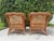 Wood Vintage Palm Beach Style Rolled Arm Wicker Lounge Chairs – A Pair For Sale - Image 7 of 12