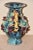 French Antique Majolica Flambé Vase/Urn Relief Grapes Leaves For Sale - Image 3 of 8