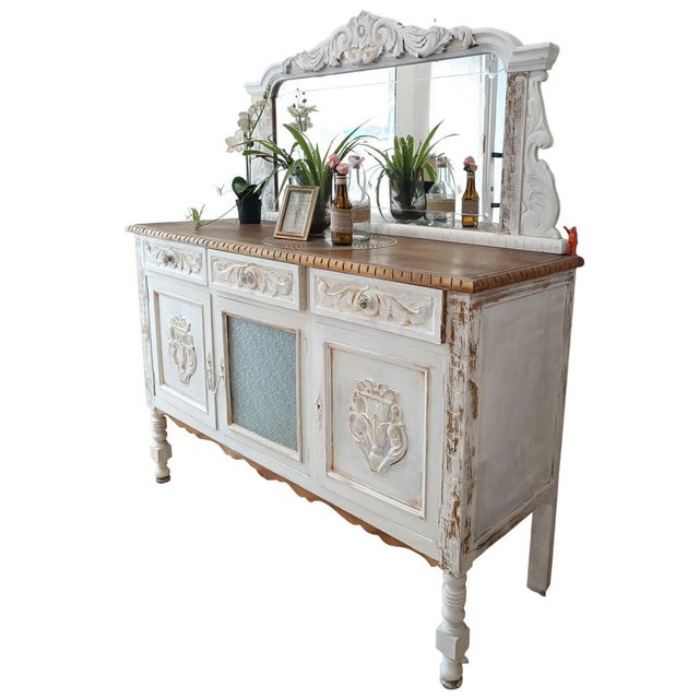 French Provincial Sideboard with Mirror For Sale - Image 13 of 18