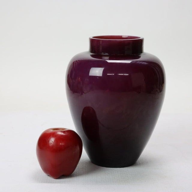 1920s Antique Steuben Plum Art Glass Vase Unsigned C1920 For Sale - Image 5 of 9