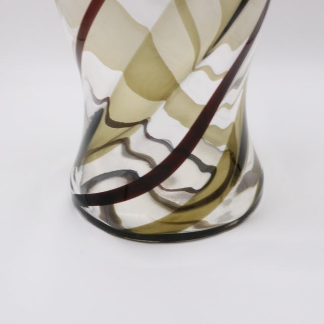 1950s Fulvio Bianconi Italian Venini Art Glass Vase Italy 1950 For Sale - Image 5 of 6