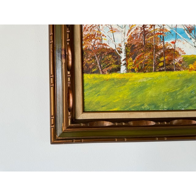 1980s 1980's Vintage Impressionist Autumn Landscape Oil Painting, Framed For Sale - Image 5 of 10