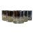 Vintage Mid Century Modern Smoked and Mirrored Glass Lowball or Rocks Barware Glasses - Set of 6 For Sale