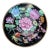 Vintage Chinese Enamel Ceramic and Brass Decorative Bowl Wall Hanging For Sale