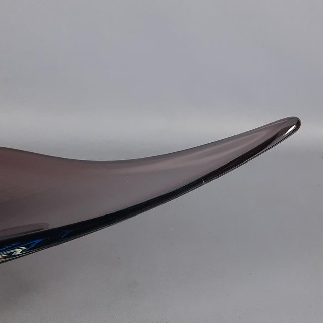 Purple and Blue Sommerso Murano Glass Centerpiece by Flavio Poli for Seguso, 1970s For Sale - Image 13 of 16