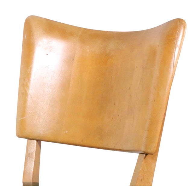 Mid-Century Modern Set of Four Mid 20th Century Heywood Wakefield Dining Chairs M -555a For Sale - Image 3 of 13