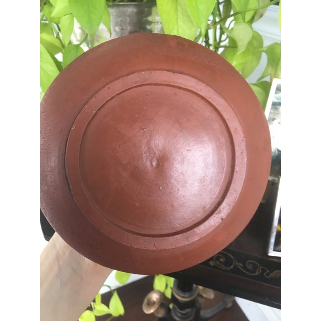 Antique Japanese Meiji Tokoname Dragon Relief Red Clay Redware Pottery