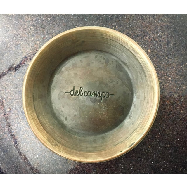 1960s Brown and White Lacquered Copper Ashtray by Del Campo, 1960s For Sale - Image 5 of 6