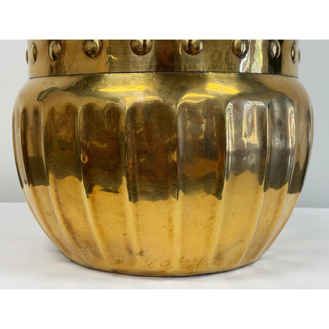 Brass Oversized Vintage Brass Planter For Sale - Image 8 of 8