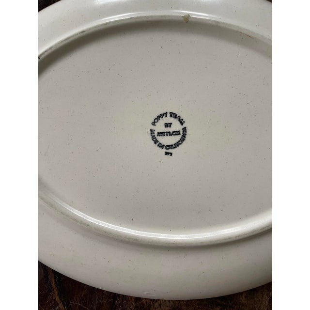 Mid-Century Modern 1959 Metlox Poppytrail Golden Woodland Oval Platter For Sale - Image 3 of 6