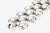 Modern Vintage Sterling Silver Ball Linked Cuff Bracelet Hallmarked, 1970's For Sale - Image 3 of 11