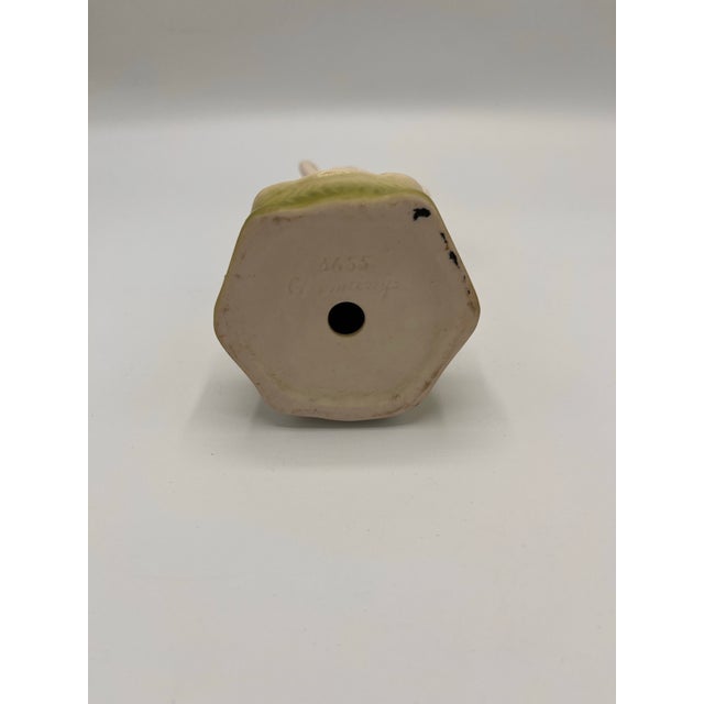 Art Deco Vintage Art Deco German Porcelain Flower Frog, the Nymph & Swan Motif For Sale - Image 3 of 9