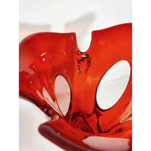 Vintage Italian Glass Vase, 1960s, in Very Good conditions. Designed 1960 to 1969