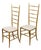 Pair of Midcentury Italian Gilt Wood High Back Side Chairs with Upholstery For Sale