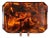 Mid 20th Century Faux Tortoise Shell Lucite Tray With Steel Detail by Guzzini For Sale