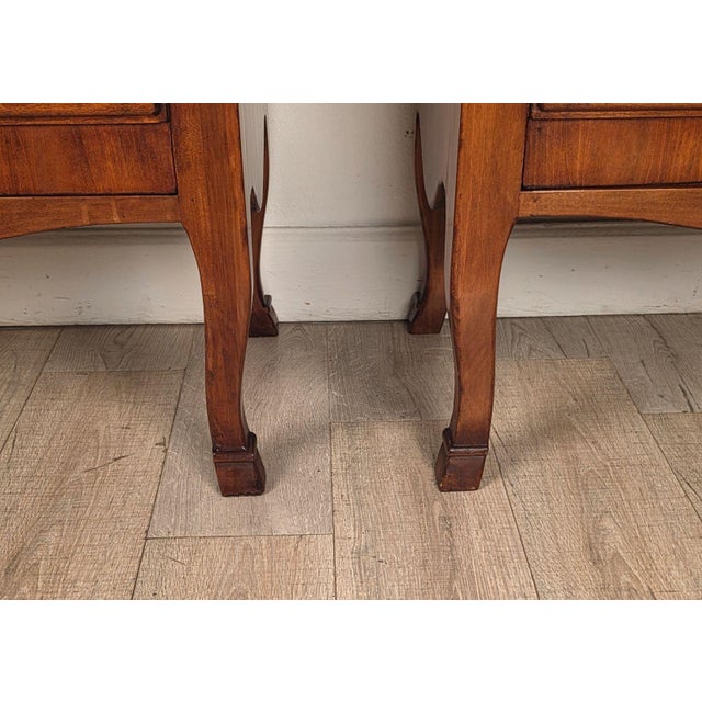 Brown Pair of Italian Cherry Nightstands For Sale - Image 8 of 11