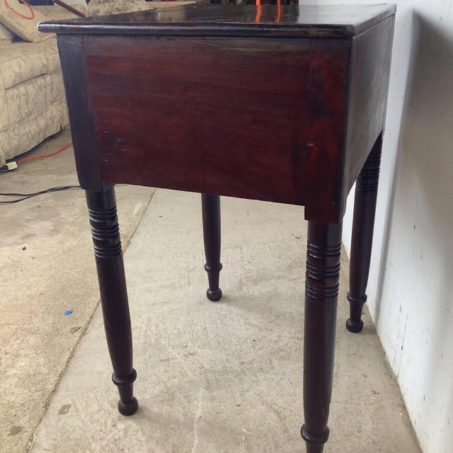 Antique American Federal Mahogany Two-Drawer Stand For Sale - Image 10 of 12