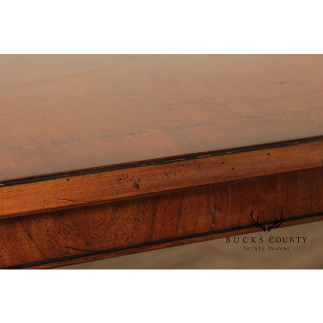 Henredon Somerton Banded Mahogany Rectangular Dining Table With Fluted Legs For Sale - Image 17 of 18
