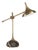 Organic Modern Espresso Marble & Brass Adjustable Desk Lamp For Sale