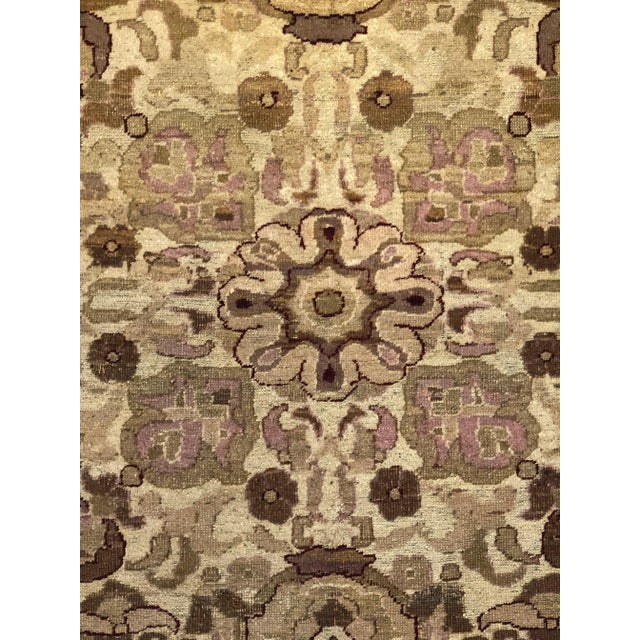 19th-Century Green and Purple Red Amritsar Rug, 1890s For Sale - Image 5 of 15