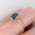 Blue 2.4ct London Blue Topaz Ring with Natural Diamonds in Solid 14K Gold Cushion 9x7mm For Sale - Image 8 of 10