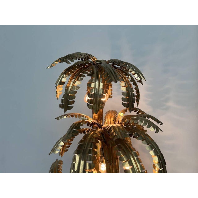 Four-Headed Brass Palm Tree Table Lamp, 010s For Sale - Image 16 of 18